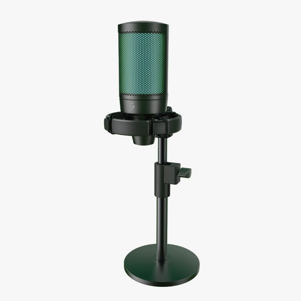 Porodo Gaming Professional RGB Condenser Microphone with Extension Stand – Black