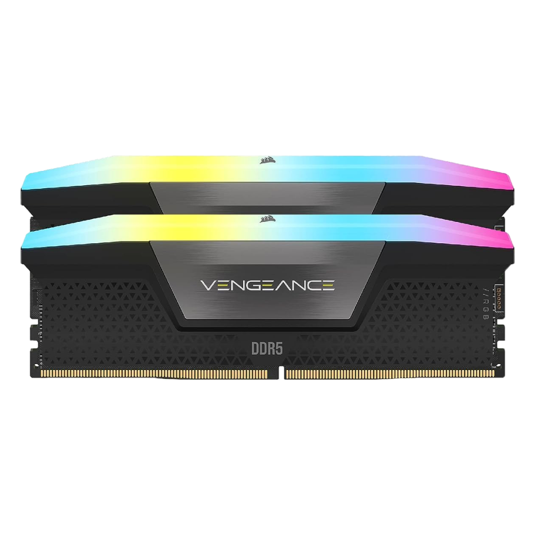 Corsair VENGEANCE® RGB 32GB (2x16GB) DDR5 DRAM 7200MHz C34 Black RAM