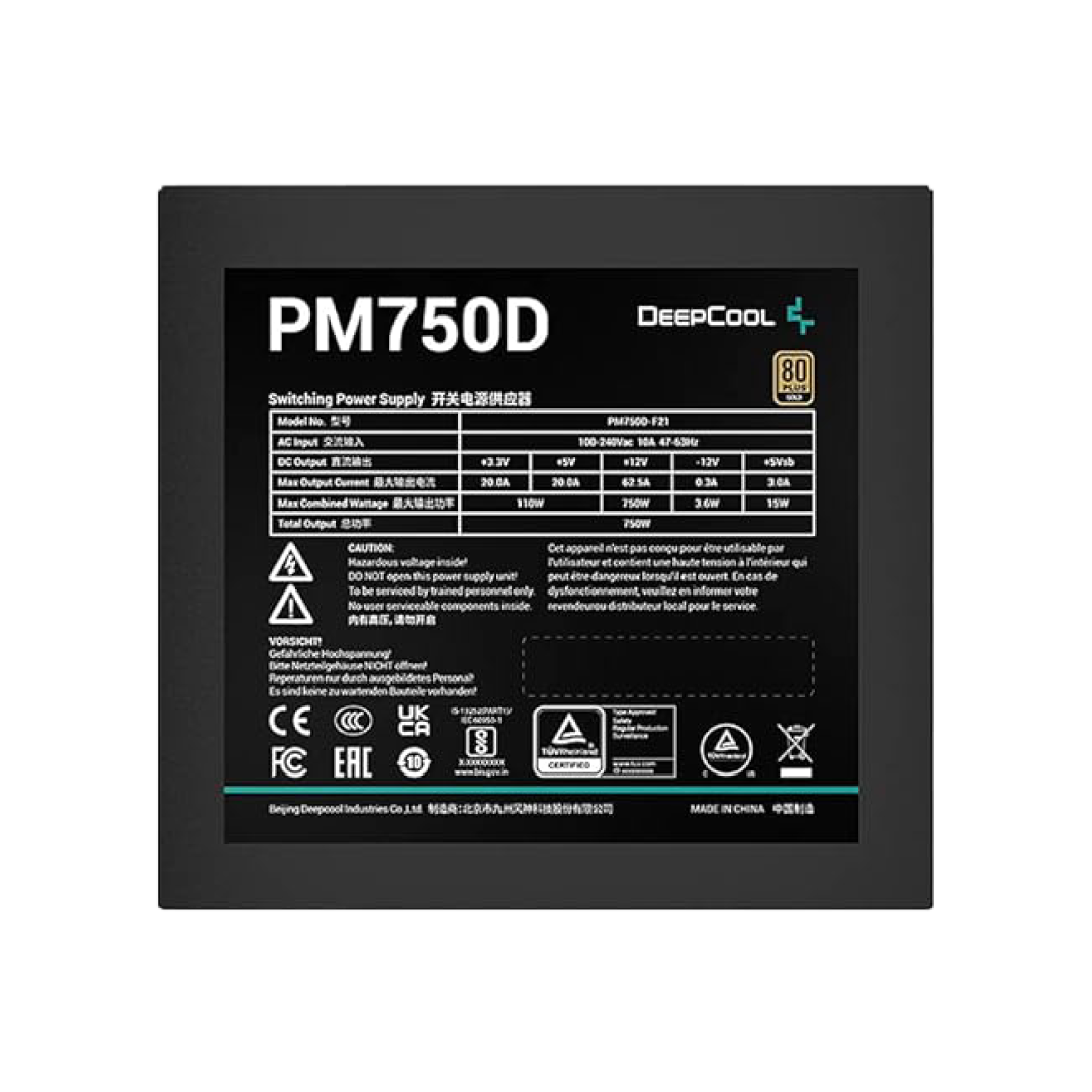 DEEPCOOL PM750D 80 PLUS® GOLD PSU