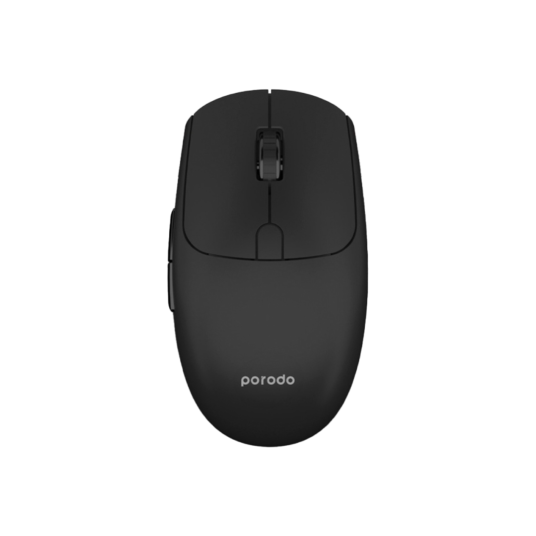 Porodo 2 in 1 2.4G Wireless Office Mouse - Black