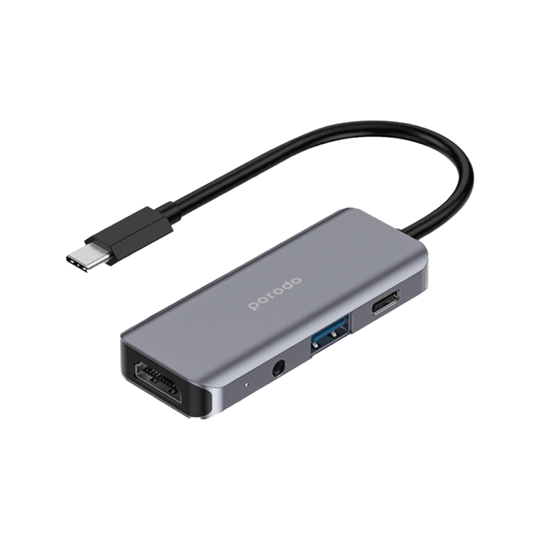 Porodo 4in1 USB-C Hub Type-C