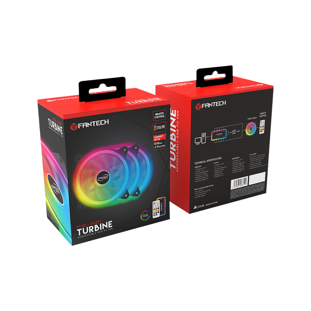 FANTECH FB-301 TURBINE RGB ADDRESSABLE PC FAN