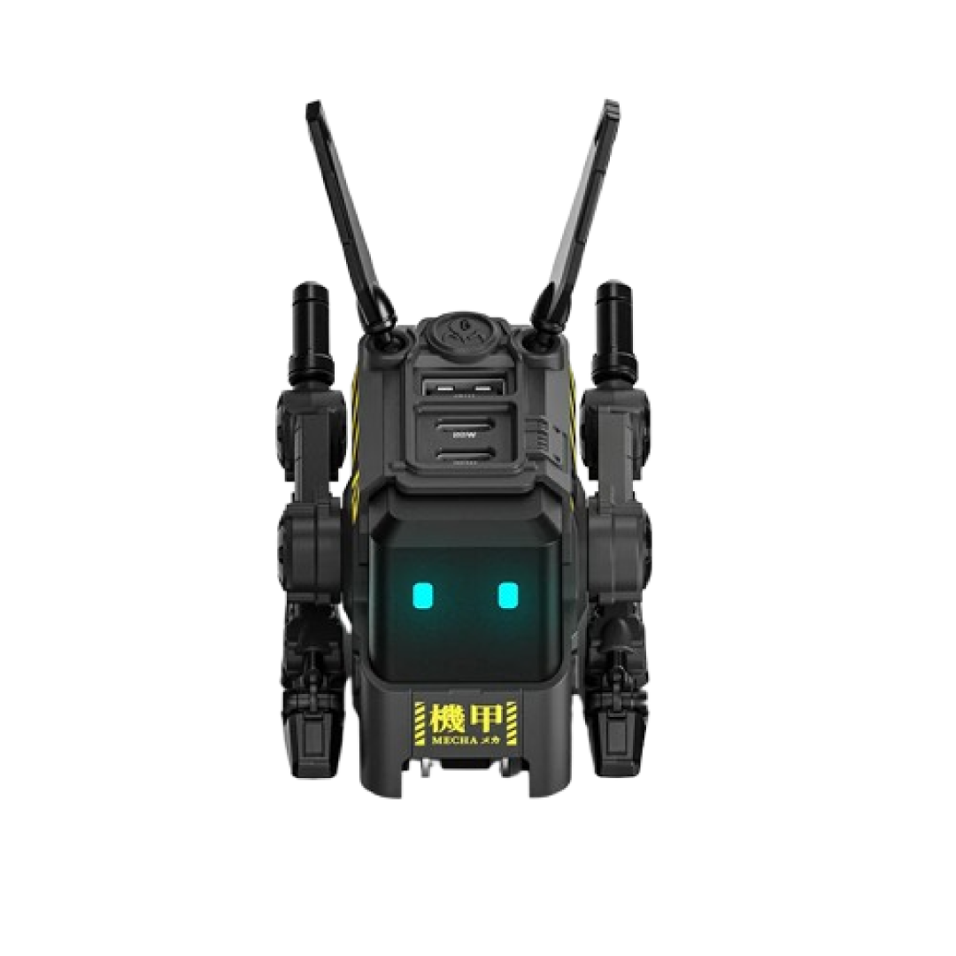 The Alpha65 Gray is the GaN 65W fast charger from GravaStar in a darker, more neutral gray finish. It maintains the same specs and “mecha robot” styling as the other versions but with a more subtle aesthetic.