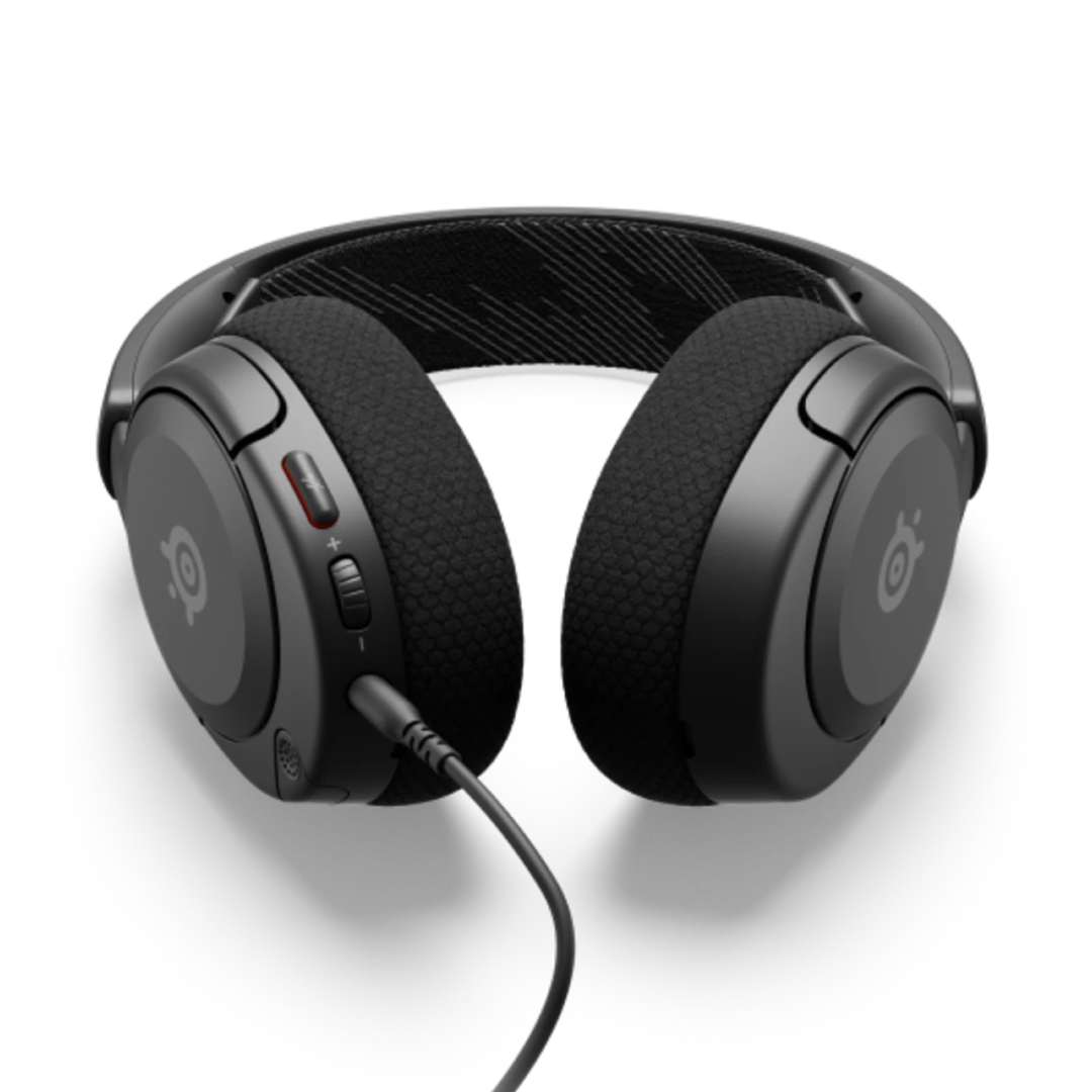 SteelSeries Arctis Nova 1 delivers premium gaming audio with powerful custom-tuned Nova Acoustic drivers for rich, detailed sound. Designed for comfort, it features the ComfortMAX system with adjustable and lightweight components for long sessions. The clear noise-cancelling microphone ensures crisp voice communication, while multi-platform compatibility lets you play on PC, PlayStation, Xbox, Switch, and mobile. With its sleek design and durable build, the Arctis Nova 1 offers exceptional sound and comfort