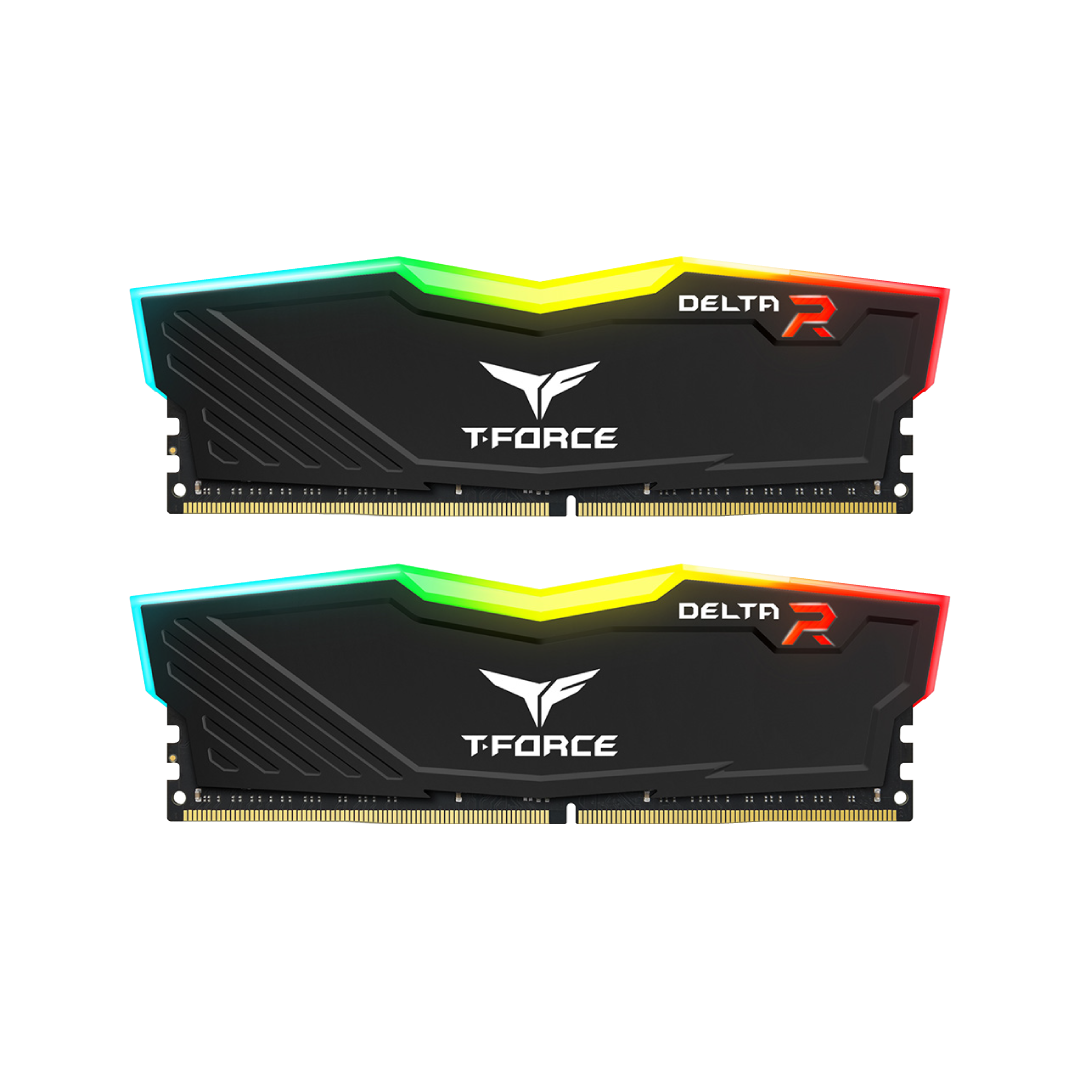 TEAMGROUP T-Force Delta RGB 16GB Kit (2x8) 3600MHz CL18 DDR4 Desktop Memory - Black