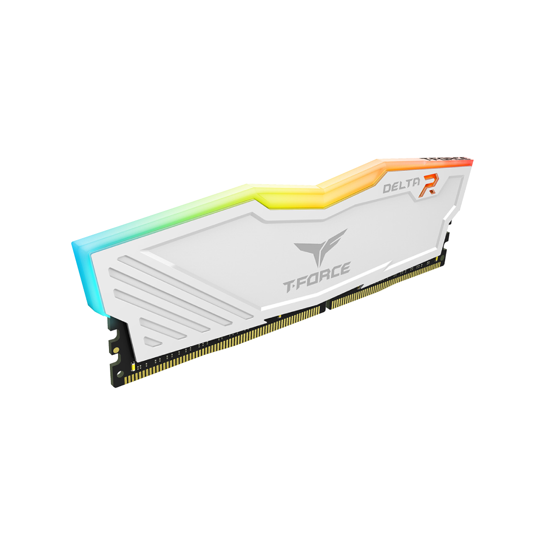 TEAMGROUP T-Force Delta RGB 16GB Kit (2x8) 3600MHz CL18 DDR4 Desktop Memory - White