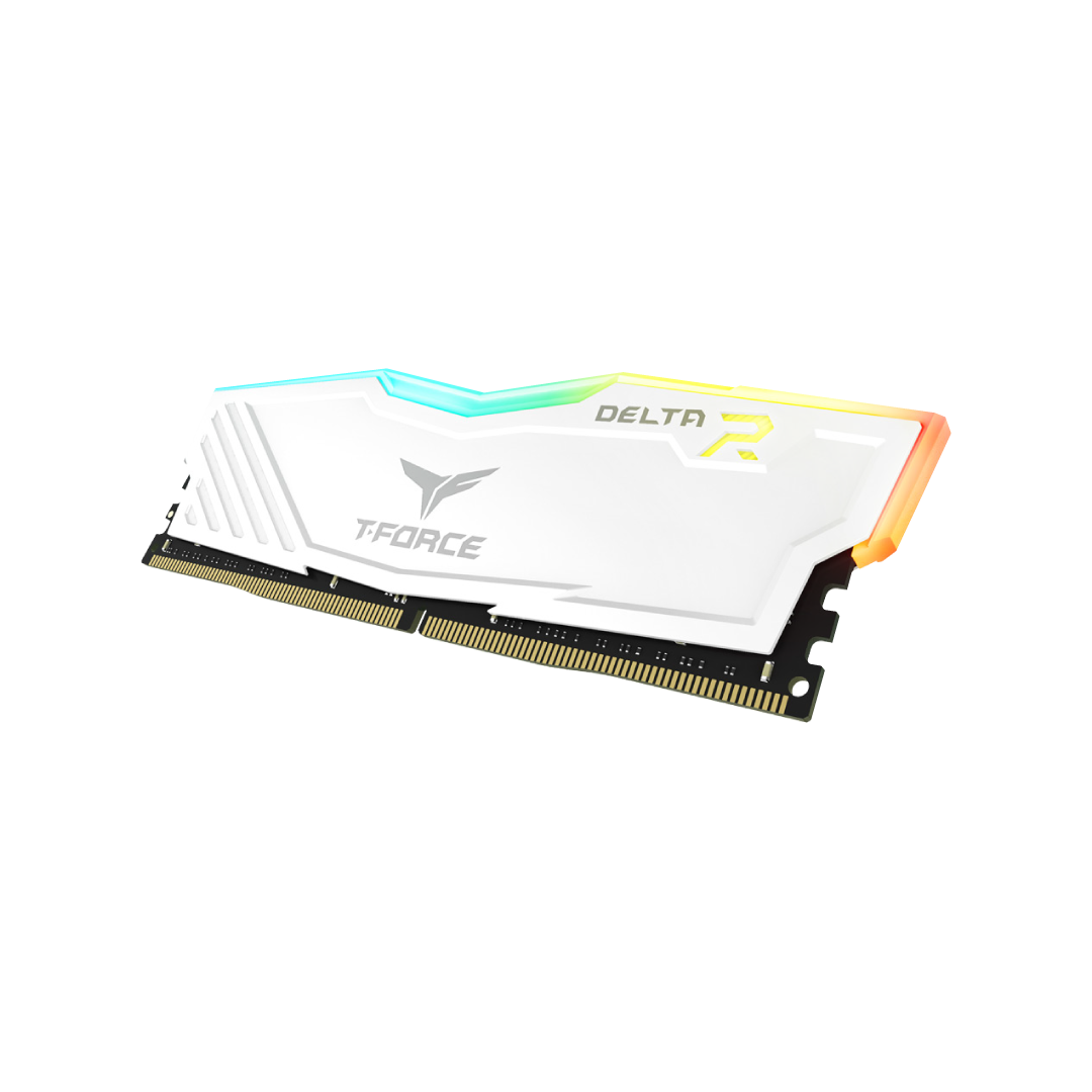 TEAMGROUP T-Force Delta RGB 16GB Kit (2x8) 3600MHz CL18 DDR4 Desktop Memory - White