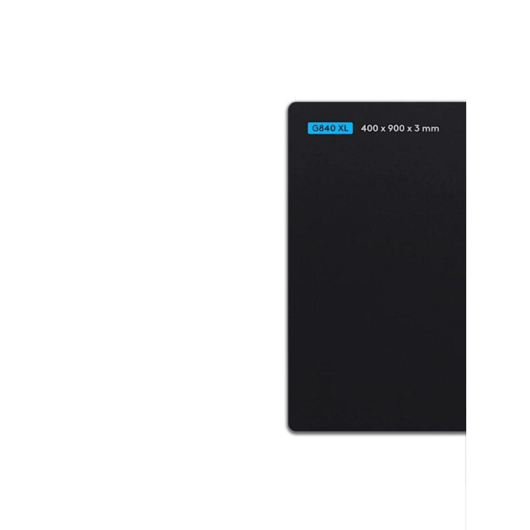 Full desktop gaming mouse pad with space to configure your setup the way you want. Surface texture is performance-tuned for Logitech G mice. Rubber base stays in place for focus and control in-game.