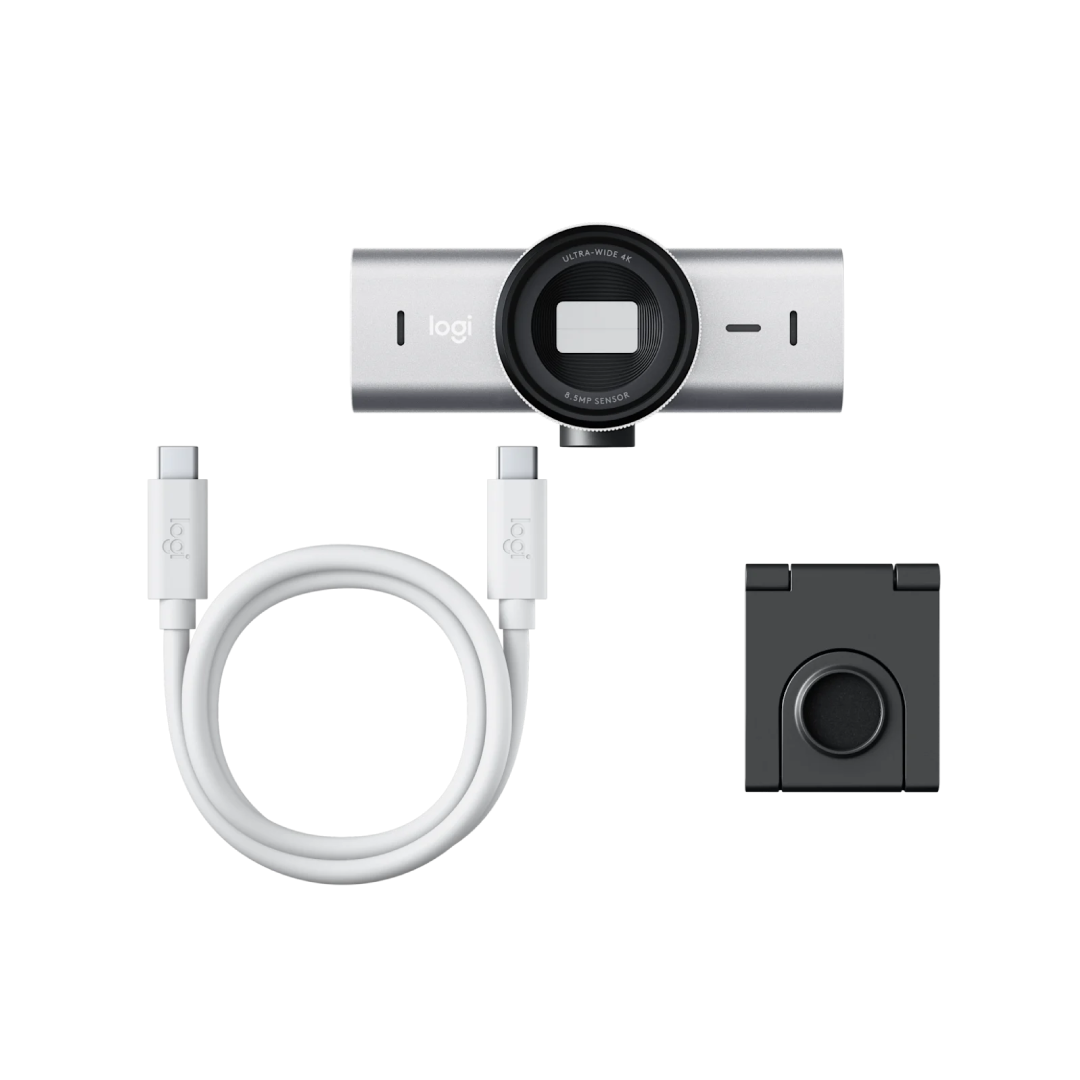 Meet or stream in ultra HD 4k resolution video with AI image enhancement and our largest webcam sensor yet, for 2x finer image detail in difficult lighting conditions