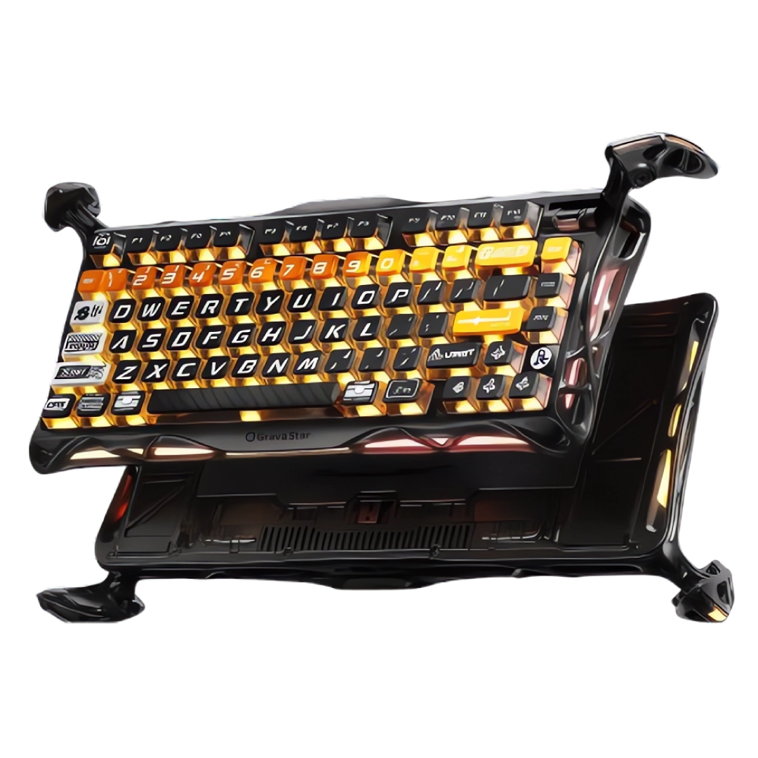 High-end 75% mechanical gaming keyboard with a bold, futuristic look and premium features. It’s made for gamers and keyboard enthusiasts who want both performance and distinctive style.