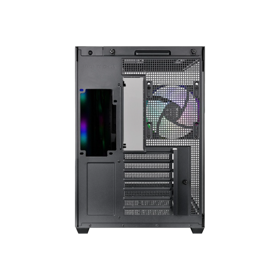 THERMALTAKE VIEW 380 TG ARGB MID TOWER CASE WITH 4X 120MM ARGB FANS AND 360MM RADIATOR SUPPORT - BLACK