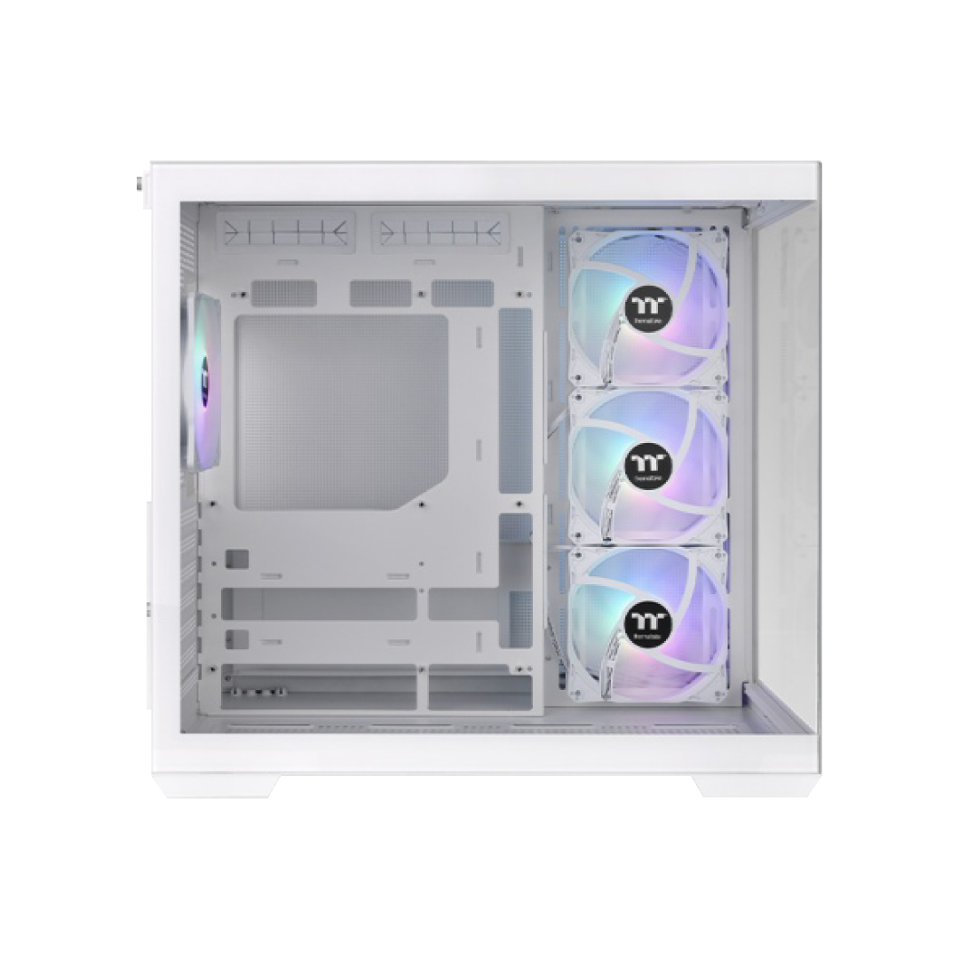 THERMALTAKE VIEW 380 TG ARGB MID TOWER CASE WITH 4X 120MM ARGB FANS AND 360MM RADIATOR SUPPORT - SNOW