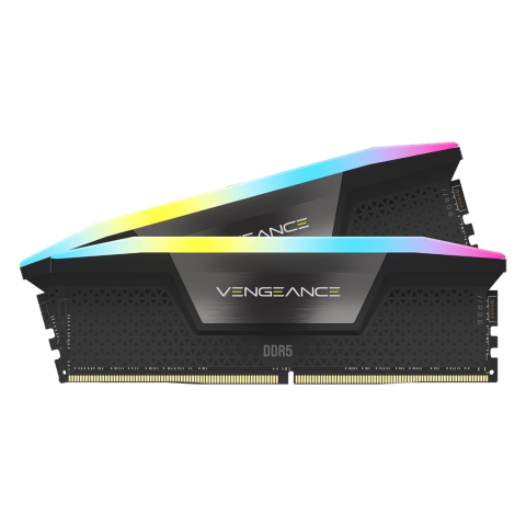 Corsair VENGEANCE® RGB 32GB (2x16GB) DDR5 DRAM 7200MHz C34 Black RAM