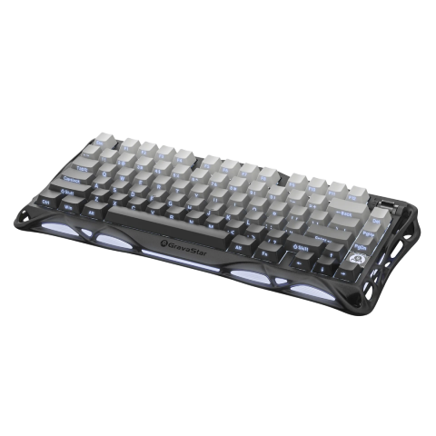 Premium 75% wireless mechanical keyboard that combines bold sci-fi aesthetics with high performance and flexibility.