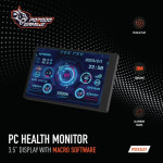 PORODO GAMING 3.5" MINI SMART PC HEALTH MONITOR SCREEN - BLACK