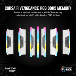 Corsair VENGEANCE® 32GB (2x16GB) DDR5 DRAM 6000MHz C36 White RAM